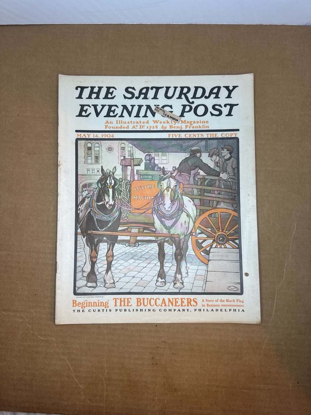 Vintage Saturday Evening Post May 14 1904 Edward Penfield Cover Art